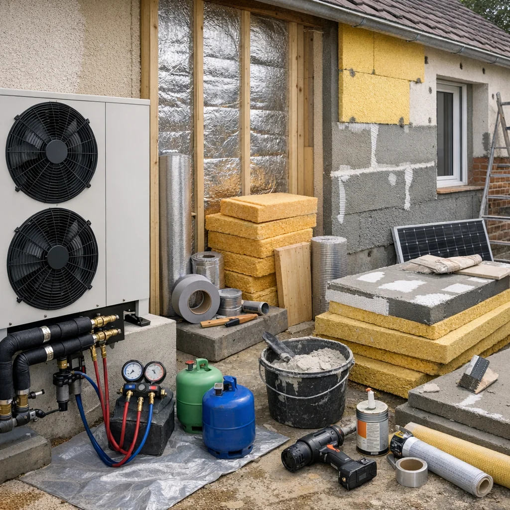 Équipe France rénovation sur un chantier de rénovation énergétique